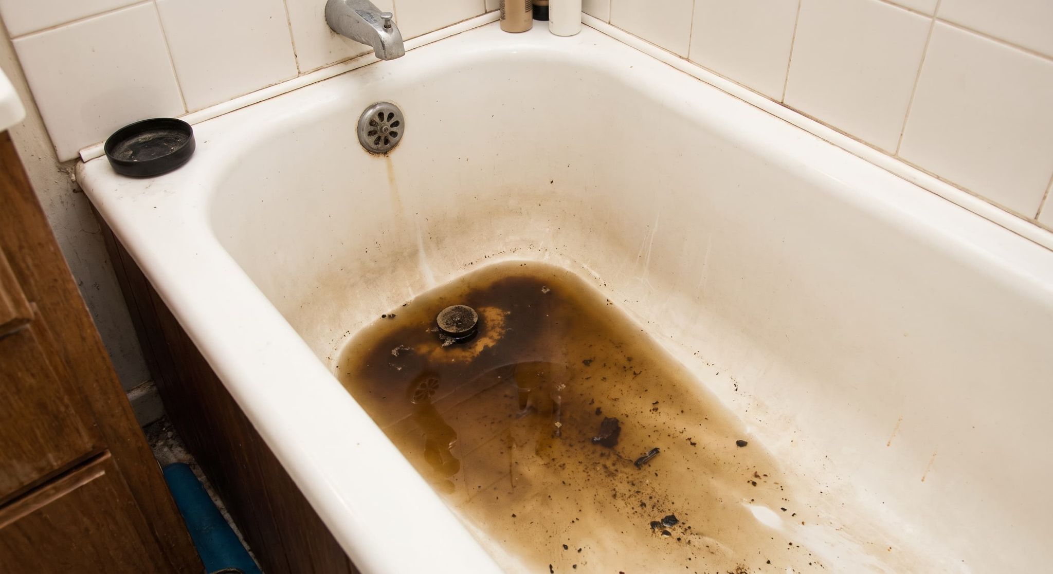 backed up bathtub